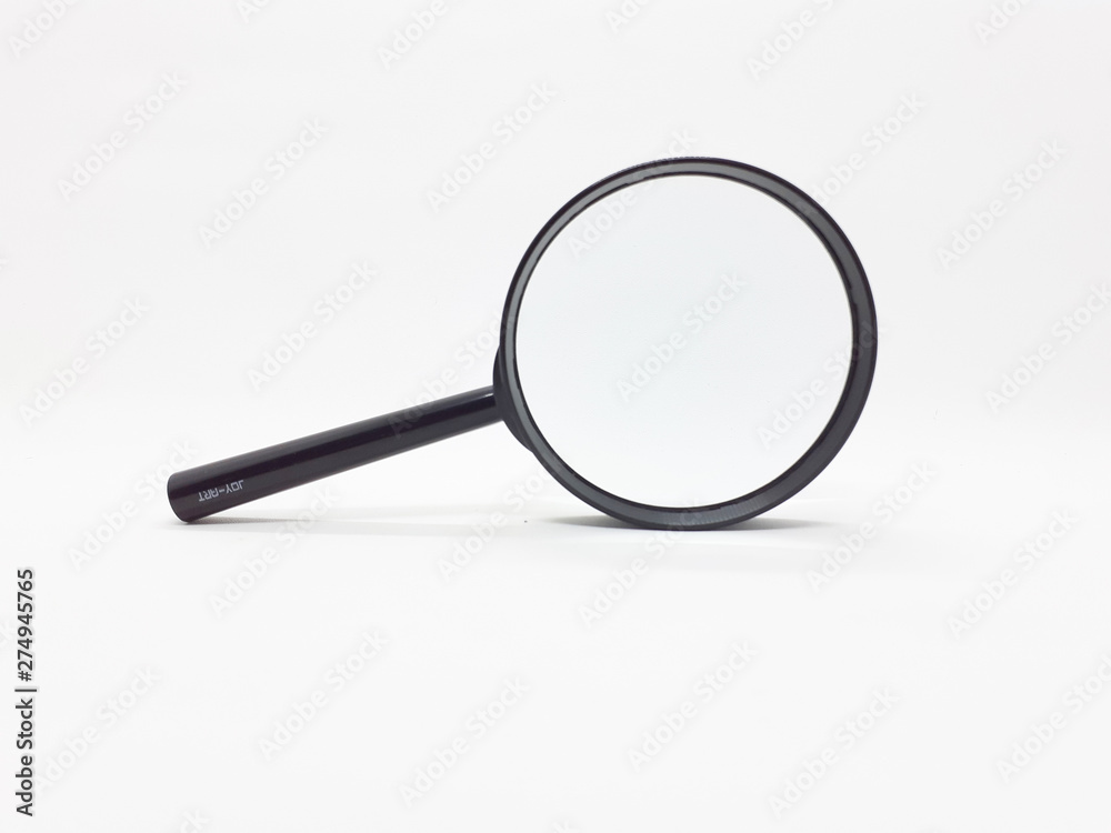 Magnifying Glass for Human Hand Hold Tools in White Isolated Background Magnifying Glass for Human Hand Hold Tools in White Isolated Background