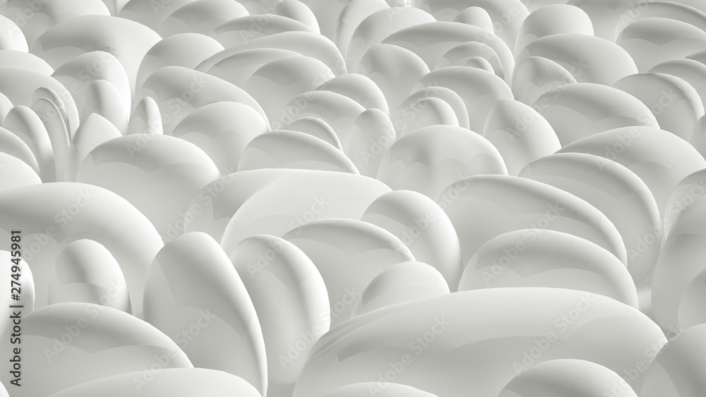 Fototapeta premium Abstract stone texture white background. 3d illustration, 3d rendering.
