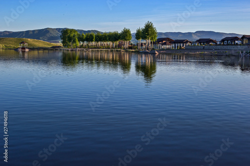 landscape with lake and trees © Sotnikov_EM