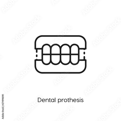dental prothesis icon vector symbol