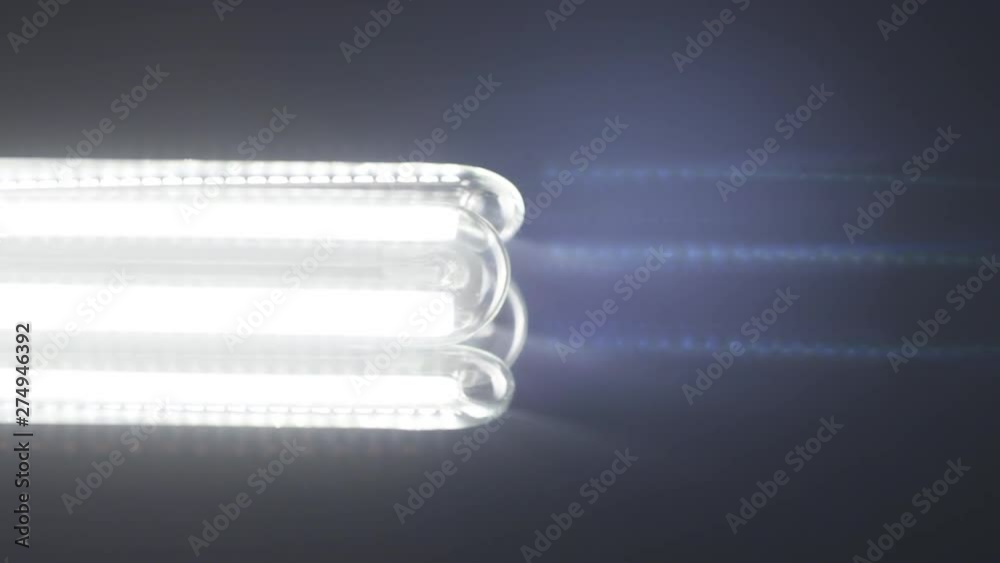 Energy efficient led lamp on dark background