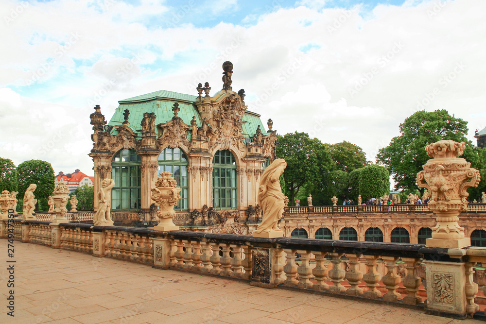 zwinger palace in German city of Dresden built in baroque style