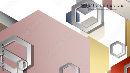 Modern geometric abstract vector templates stone and brick color compositions. Vector illustration © artnoy