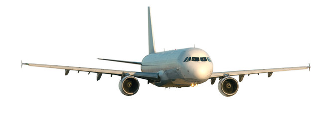 Airplane isolated on white