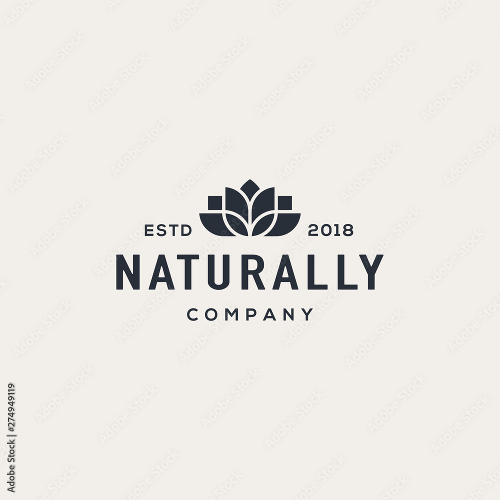 Flower logo design concept. Universal flower logo.