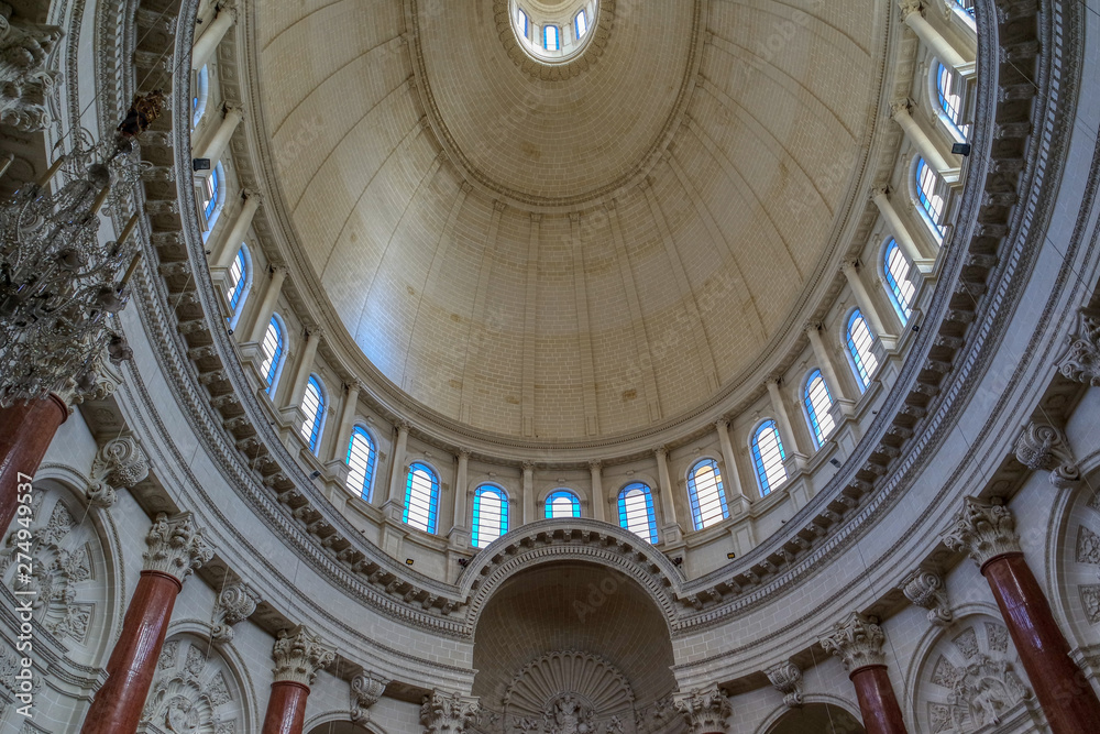 Dome of The Basilica of Our Lady of Mount Carmel in Valletta, Malta