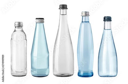 water glass bottle isolated
