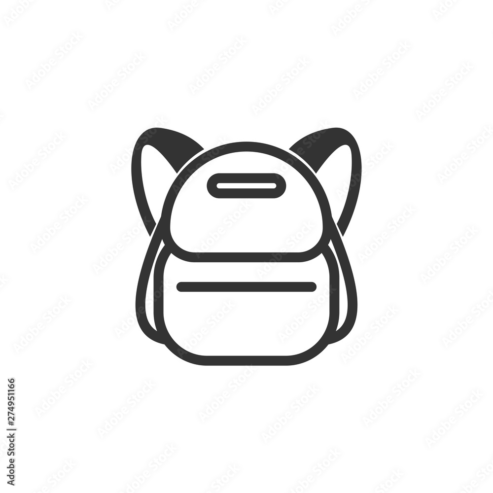 School bag icon template black color editable. Schoolbag symbol style vector sign isolated on white background. Simple logo vector illustration for graphic and web design. School bag icon template black color editable. Schoolbag symbol style vector sign isolated on white background. Simple logo vector illustration for graphic and web design.