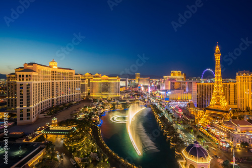 aerial Las Vegas at night © vichie81