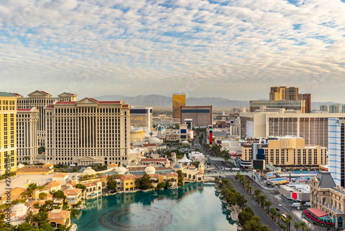 Las Vegas strip Aerial view