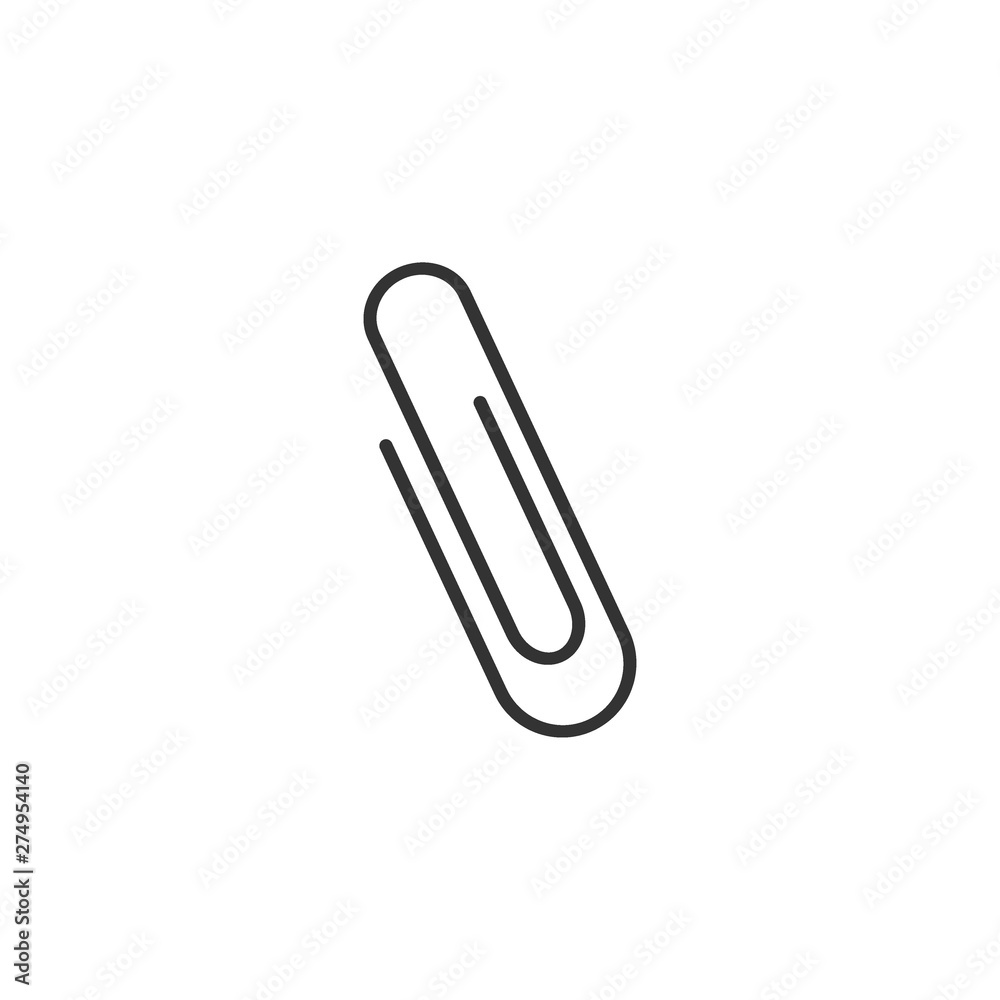 Paper clip icon. Vector illustration, flat design.