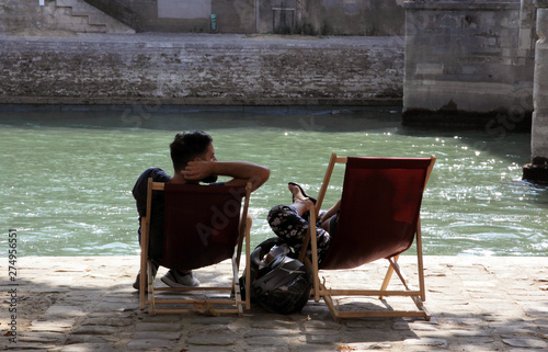 Photography Paris plage en bord de Seine