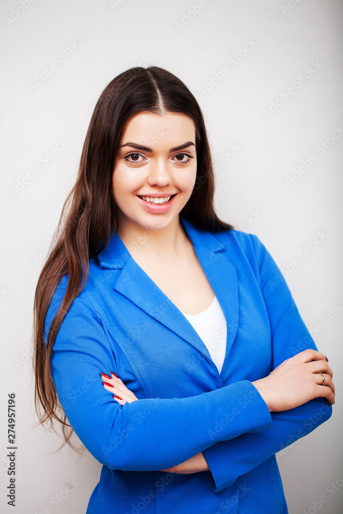 Portrait of beautiful young woman with serious look Portrait of beautiful young woman with serious look