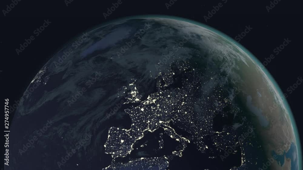 Planeta tierra girando