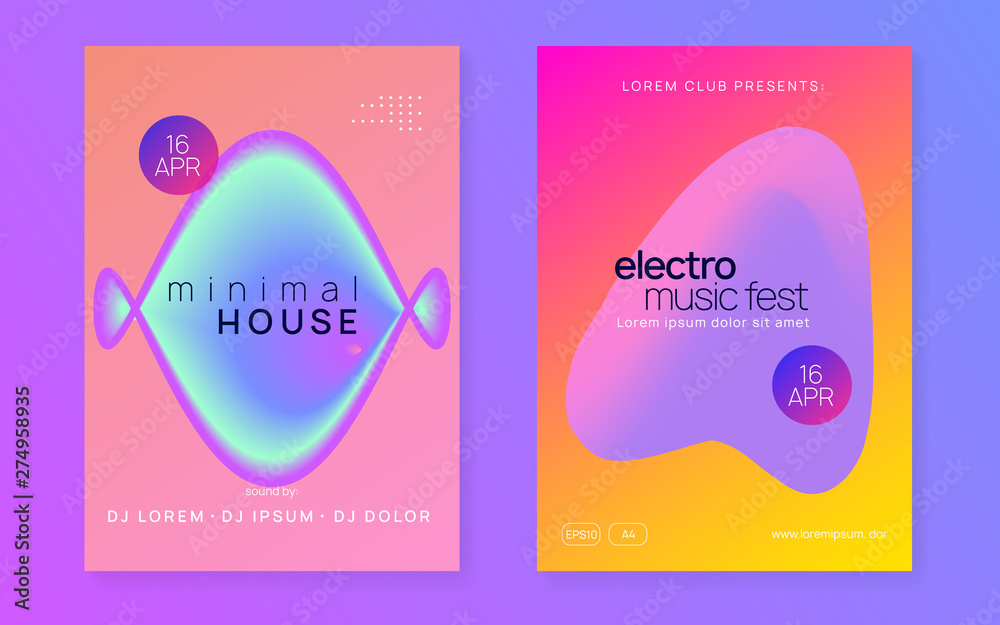 Fest poster and flyer for summer music. Fest poster and flyer for summer music.