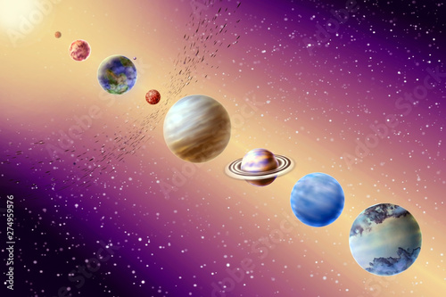 Fototapeta Naklejka Na Ścianę i Meble -  Planets of the solar system