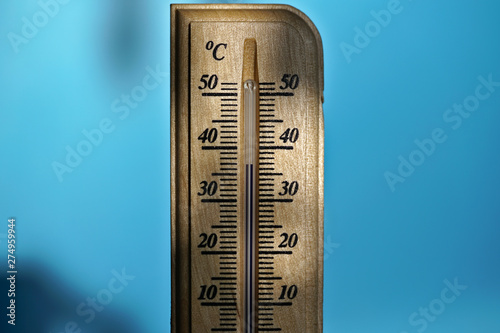 Thermometer during hot weather
