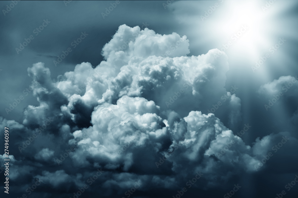 Dramatic clouds in the dark sky Dramatic clouds in the dark sky