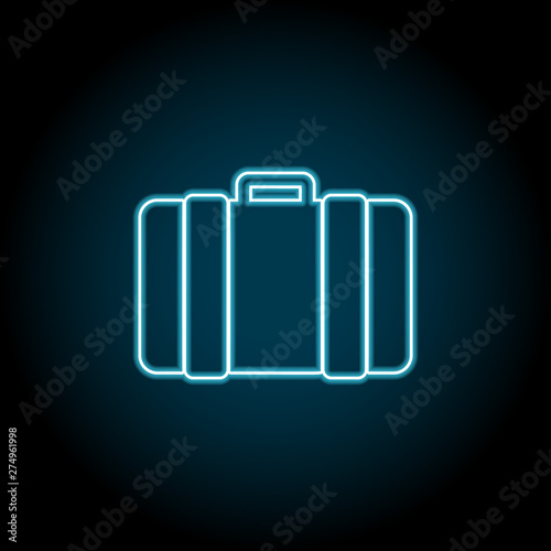luggage neon icon. Simple thin line, outline vector of universal icons for UI and UX, website or mobile application