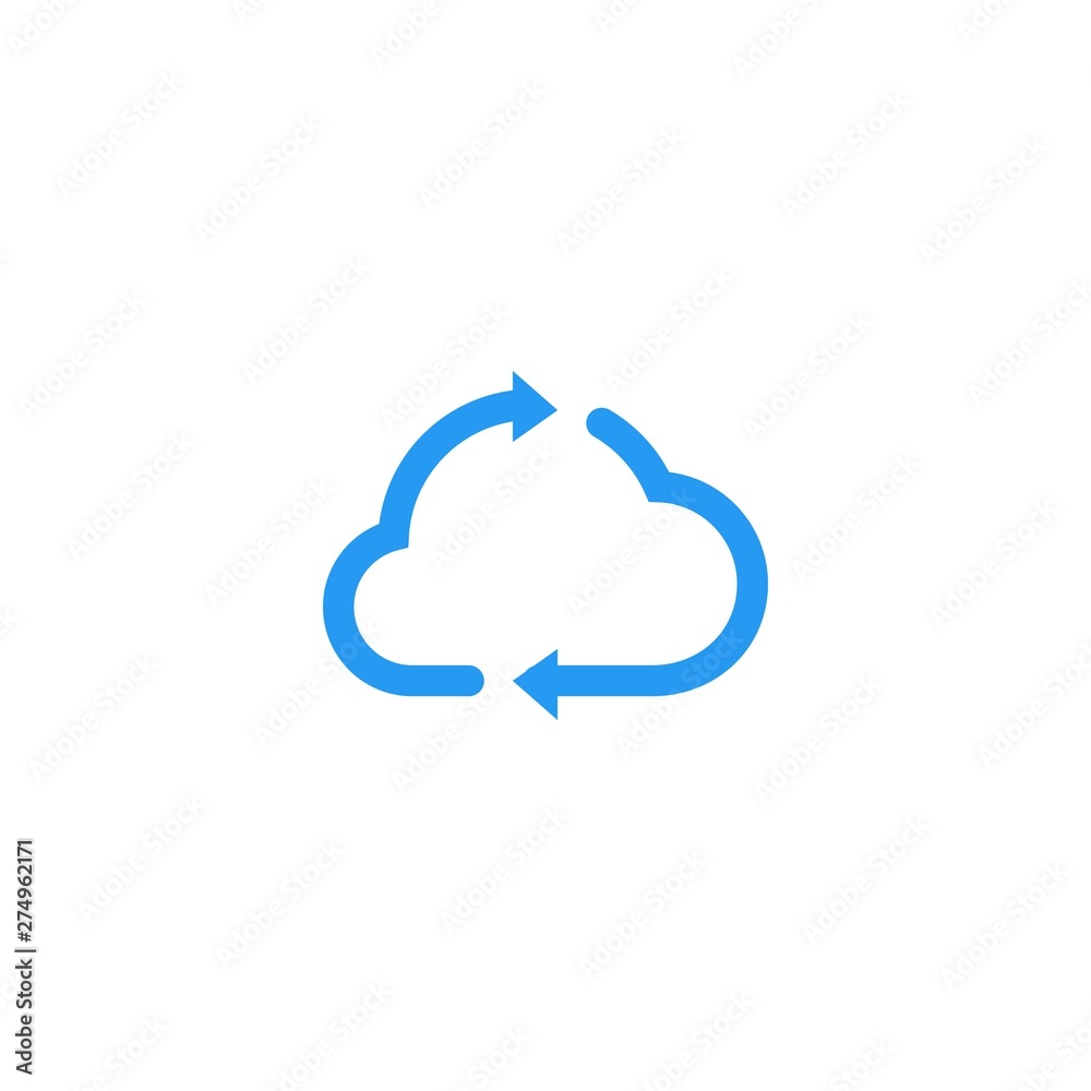 cloud update recycle arrow logo vector icon illustration cloud update recycle arrow logo vector icon illustration
