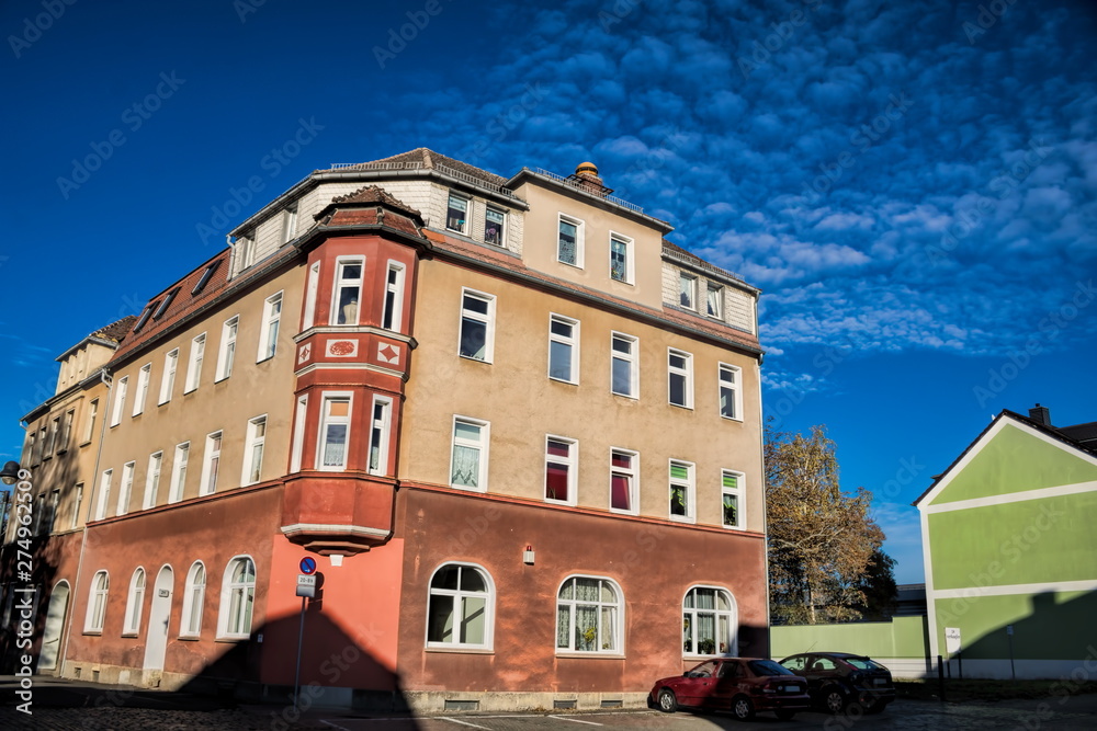 sanierter altbau mit erker in wurzen, deutschland sanierter altbau mit erker in wurzen, deutschland