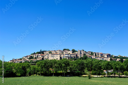 Small medieval French village of Vezenobres located in the Gard department