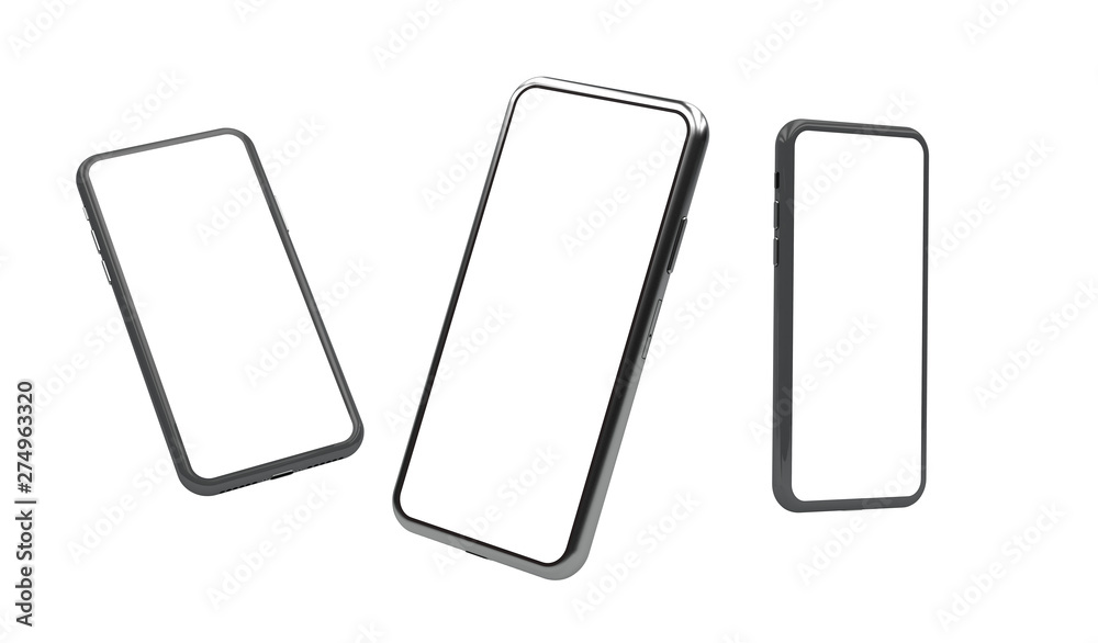 Gadget template for presentations, Trendy smartphone mockups Gadget template for presentations, Trendy smartphone mockups