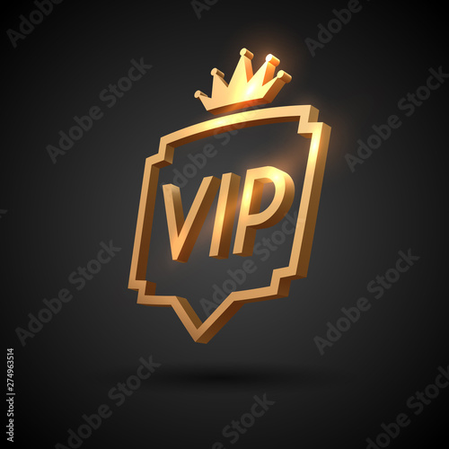 Gold and vlack VIP label