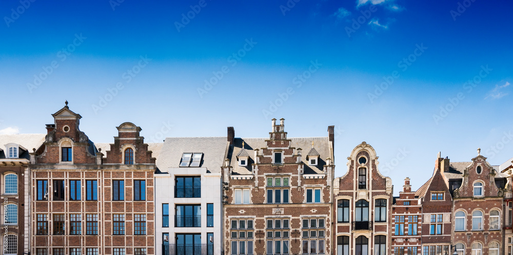 row houses on square Grote Markt in Lier, Belgium 2