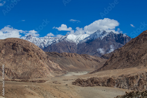 View of majestic rocky mountains in Indian Himalayas  Ladakh region  India. Nature and travel concept