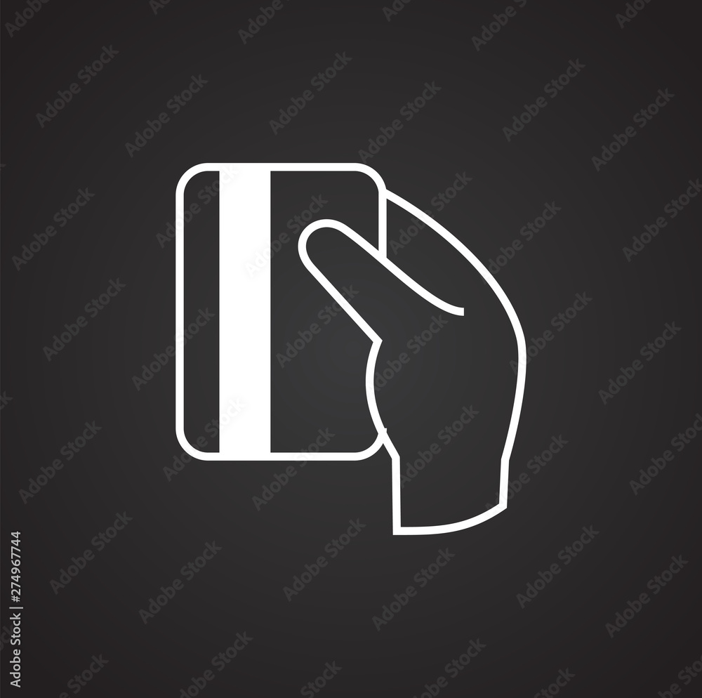 Pos terminal icon on background for graphic and web design. Simple illustration. Internet concept symbol for website button or mobile app.