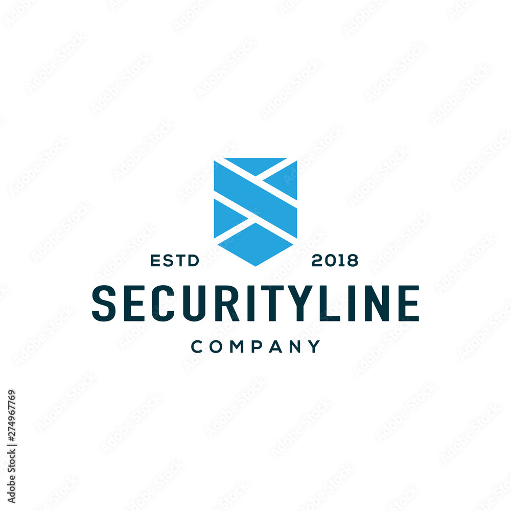 Naklejka premium Shield logo design concept. Universal shield logo.