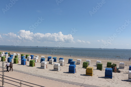 Blick auf den Sandstrand von Wyk auf Föhr photo