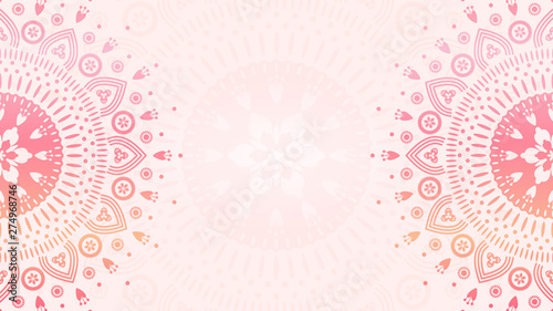 Flower mandala background template. Gradient pattern for design, textile