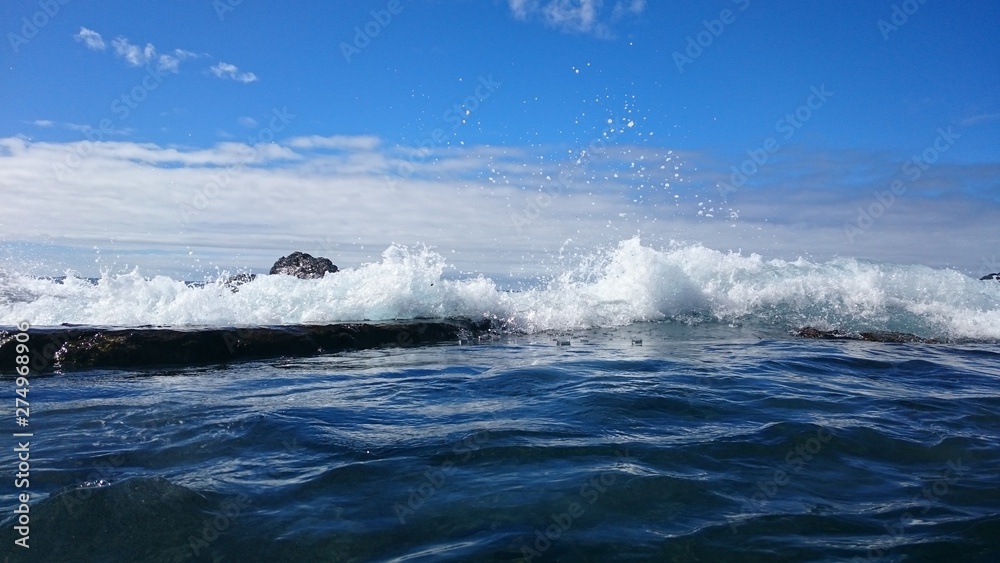 natural pool with rocks