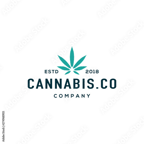 Cannabis logo design concept. Universal cannabis logo.