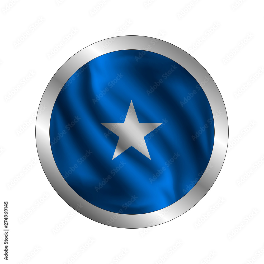 Waving Somalia flag, the flag of Somalia, vector illustration Waving Somalia flag, the flag of Somalia, vector illustration