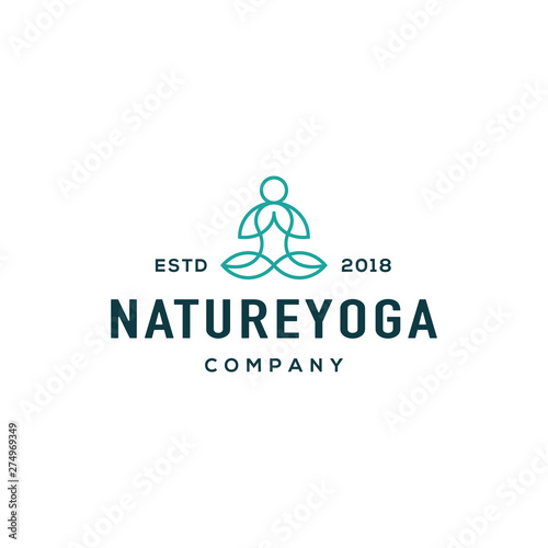 Fototapeta Naklejka Na Ścianę i Meble -  Yoga logo design concept. Universal yoga logo.