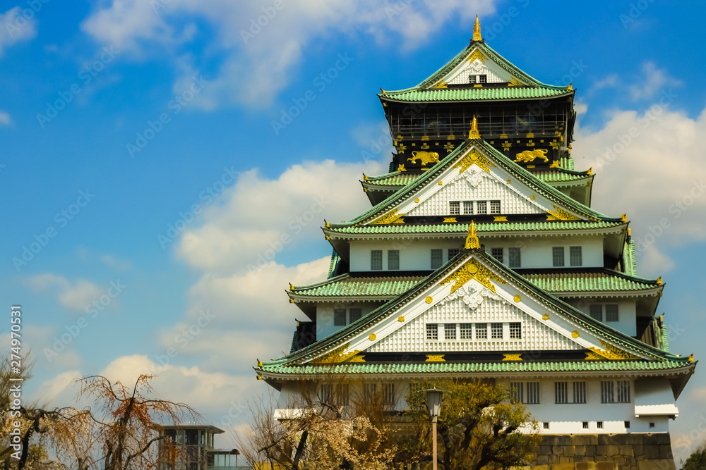 Temple/ castle open for tourists in osaka Japan Temple/ castle open for tourists in osaka Japan