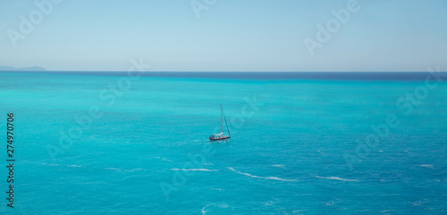 The Mediterranean Sea and the ship © Miodrag