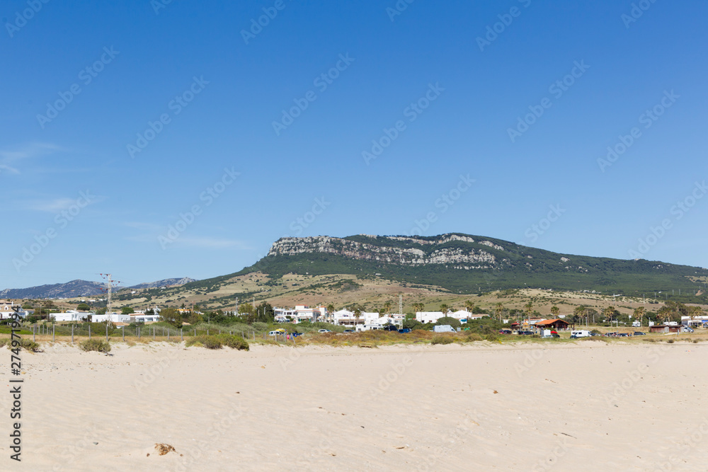 Beach and dune in Bolonia on the coast of Andalusia