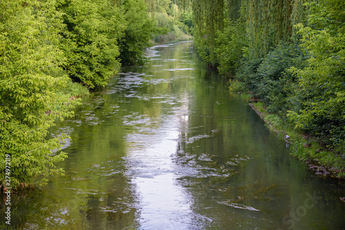 View of Brynica river in southern Poland