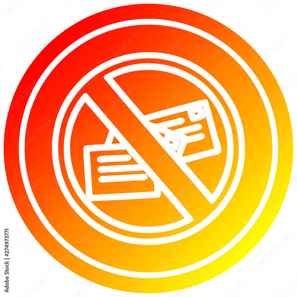 no mail circular in hot gradient spectrum no mail circular in hot gradient spectrum