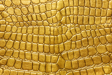Gold background. background of gold lizard armor pattern. Crocodile yellow or golden skin. For luxury items