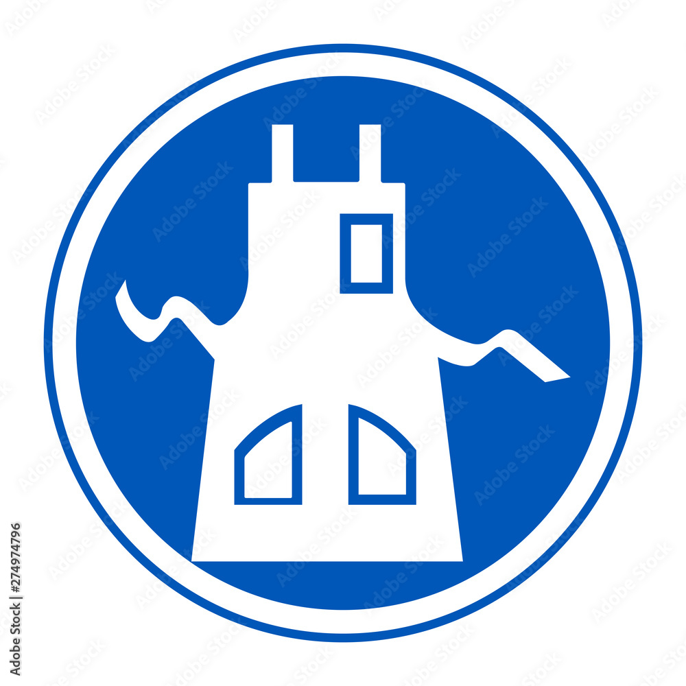 Symbol Wear Apron Isolate On White Background,Vector Illustration EPS.10 Symbol Wear Apron Isolate On White Background,Vector Illustration EPS.10