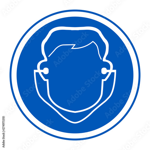 Symbol Wear Ear Plug Sign Isolate On White Background,Vector Illustration EPS.10