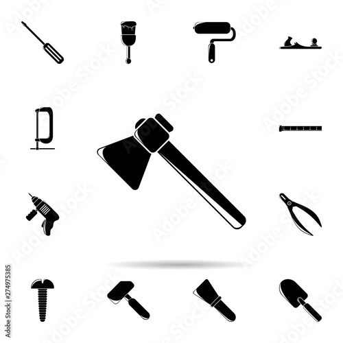 Ax icon. Universal set of construction tools for website design and development, app development