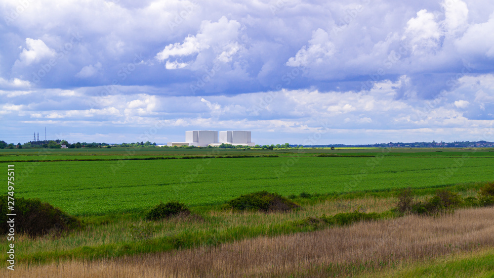 Bradwell nuclear power station, partially decommissioned Magnox power station, located on the Dengie peninsula at the mouth of the River Blackwater