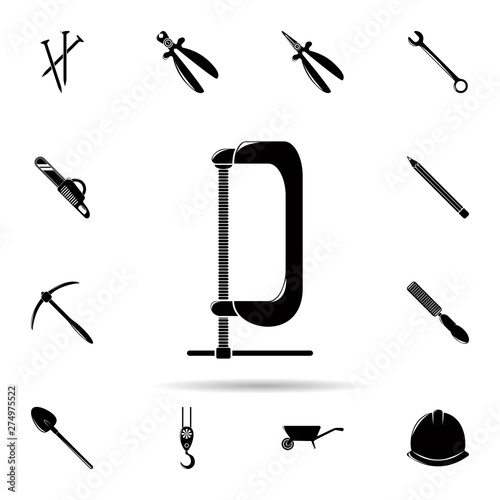 Constraction press icon. Universal set of construction tools for website design and development, app development