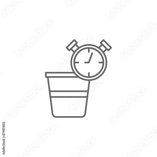 Waste of time, time management icon. Element of time management icon. Thin line icon for website design and development, app development
